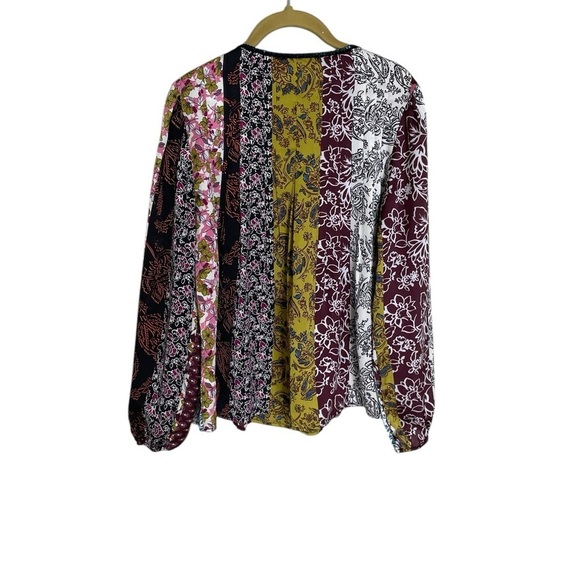 Daniel Rainn Boho Tassel Patchwork Blouse XS Beaded - Picture 5 of 7